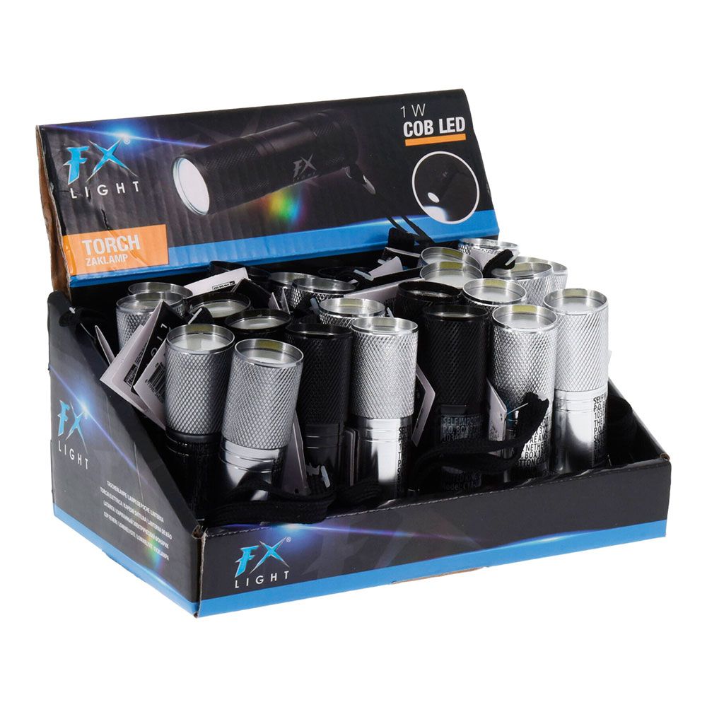 Lanterna mini LED de alumínio, 3 x AAA (não incluída), cores sortidas, Ø25 x 85 mm