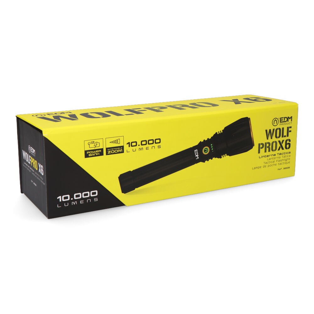 Lanterna LED táctica de longo alcance, wolfpro X6, 10000 LM - Image 5