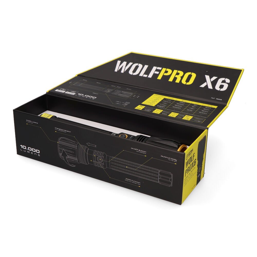 Lanterna LED táctica de longo alcance, wolfpro X6, 10000 LM - Image 6