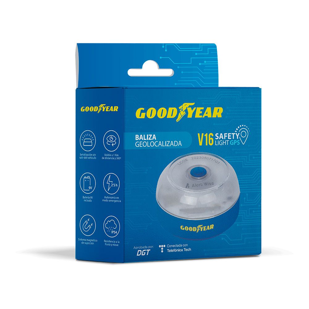 Farol de emergência aprovado v16 conectado geolocalizável com dgt 3.0 alert wise goodyear - Image 2