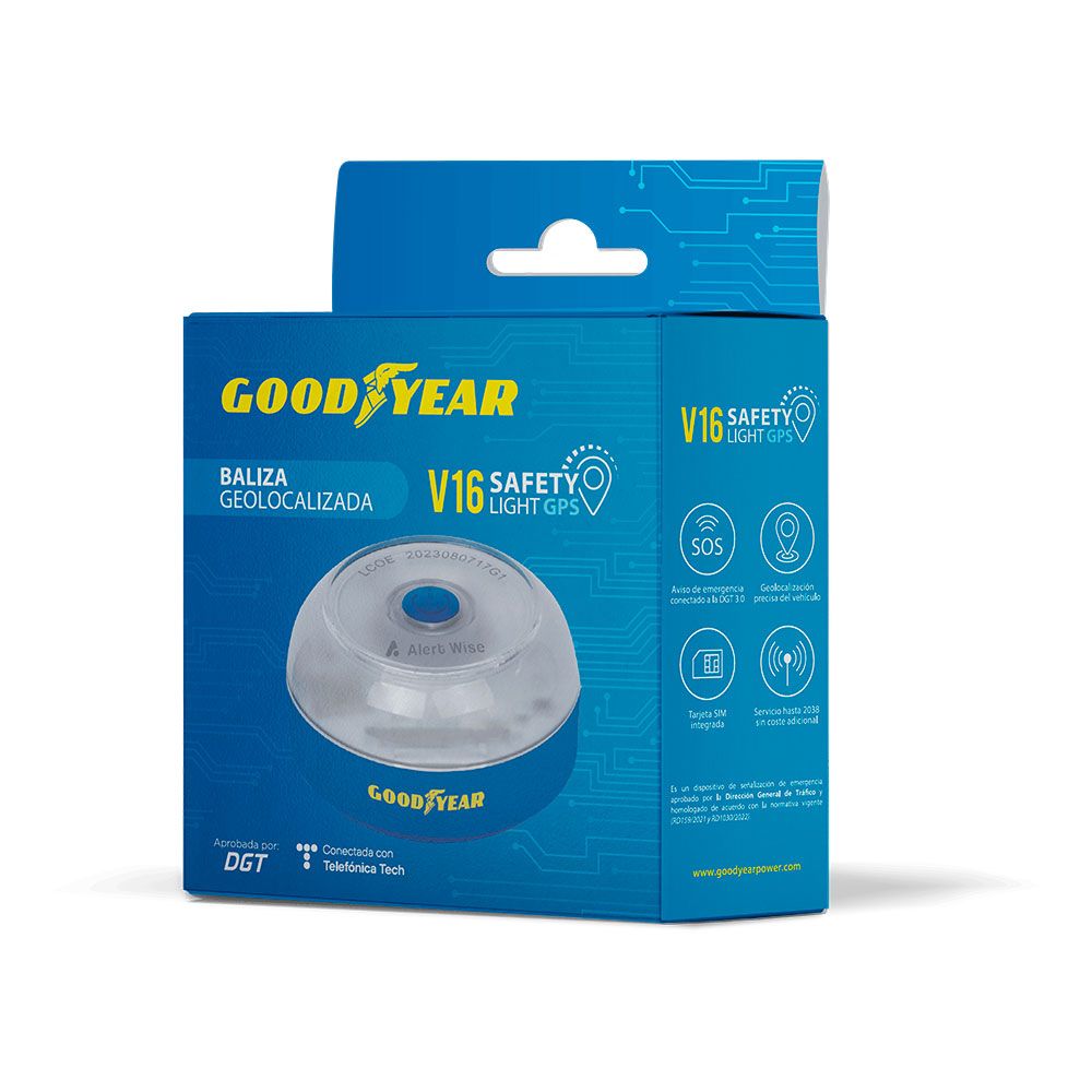 Farol de emergência aprovado v16 conectado geolocalizável com dgt 3.0 alert wise goodyear - Image 3