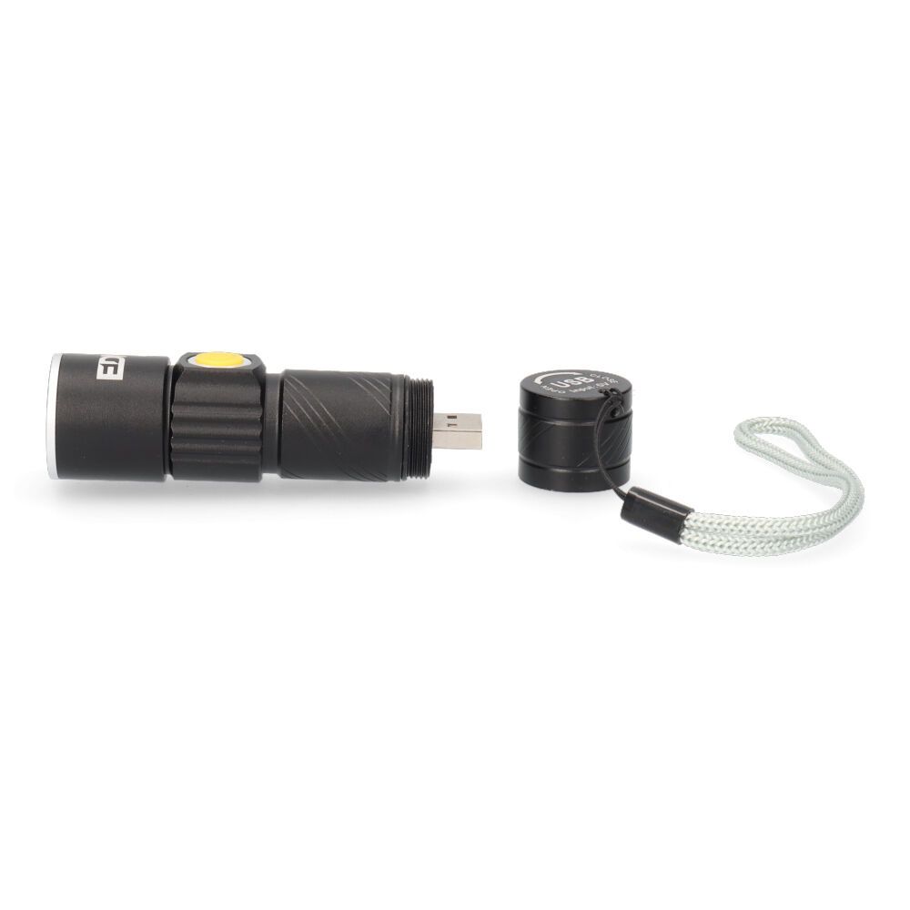 Mini lanterna com zoom 1 LED 120Lm/40Lm/ flash 9.000K recarregável com USB. - Image 4
