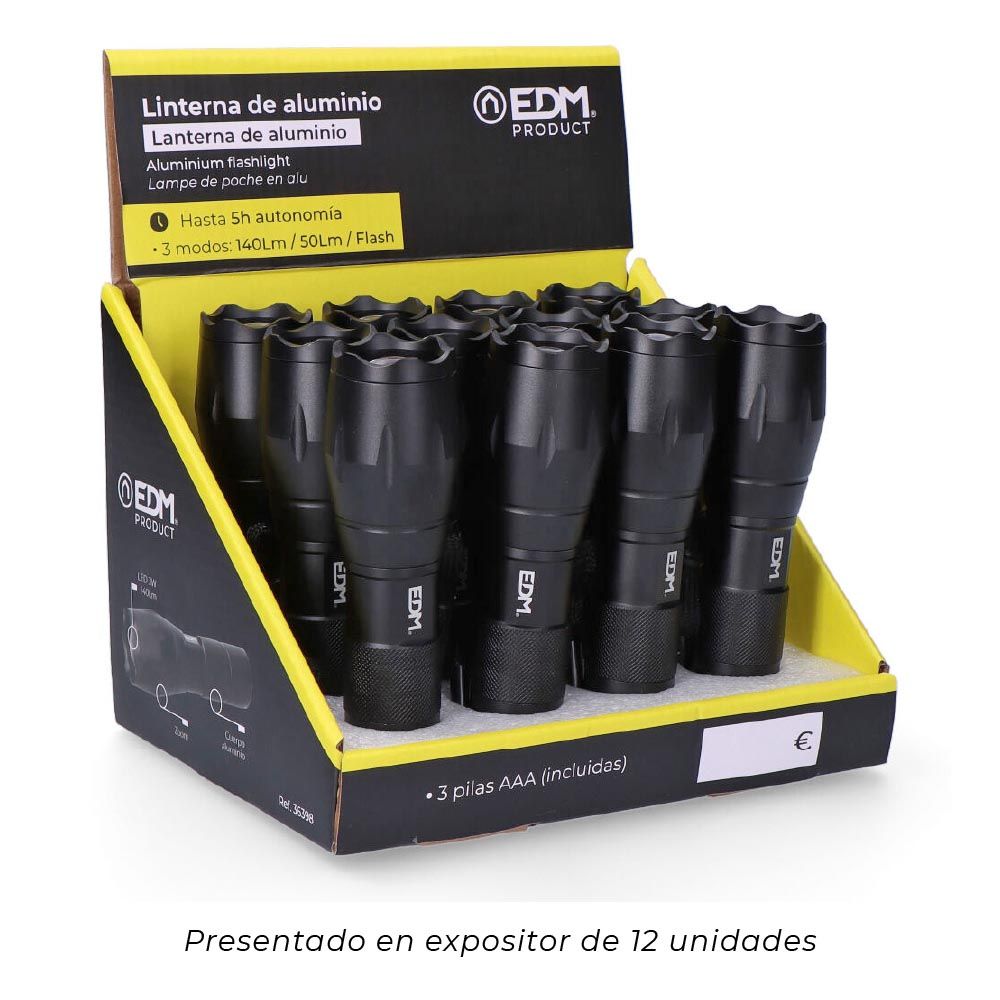 Lanterna LED tactical force, zoom, alumínio, 3 W 140 LM 3xAAA (incluídas) - Image 7