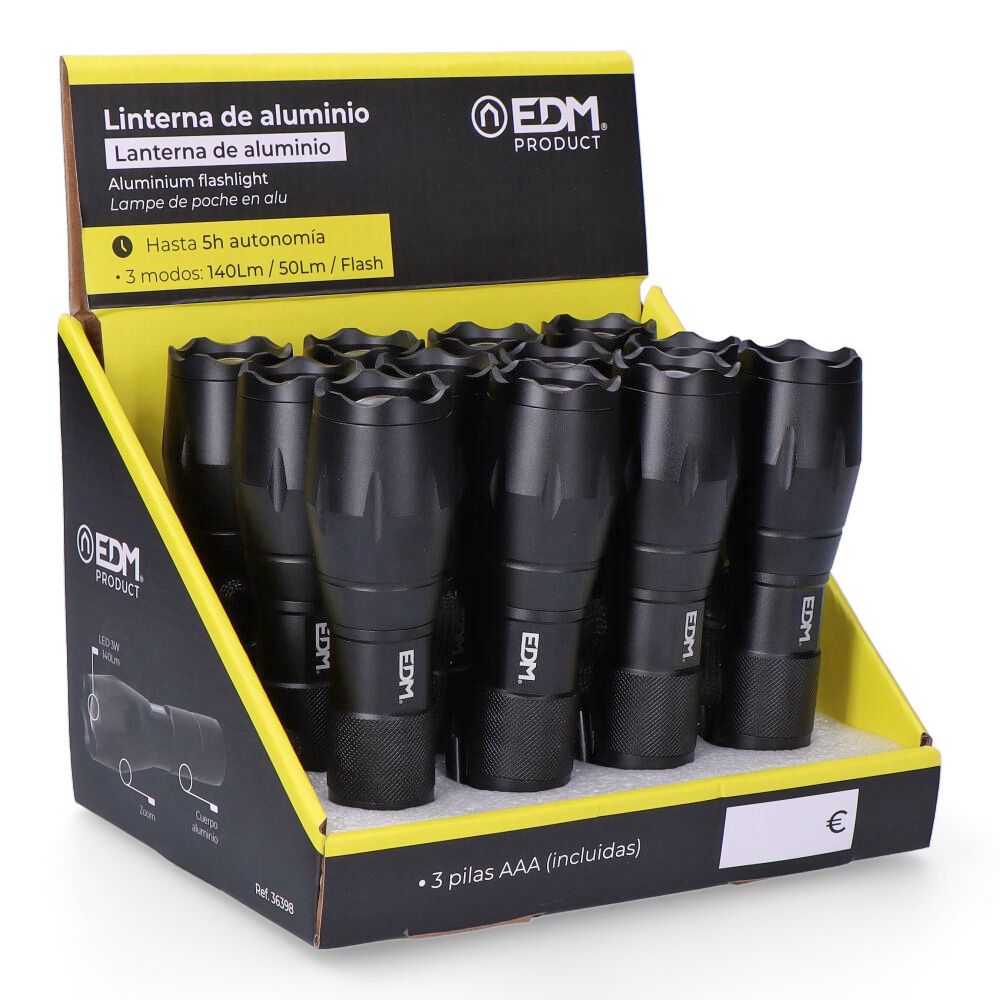 Lanterna LED tactical force, zoom, alumínio, 3 W 140 LM 3xAAA (incluídas) - Image 6