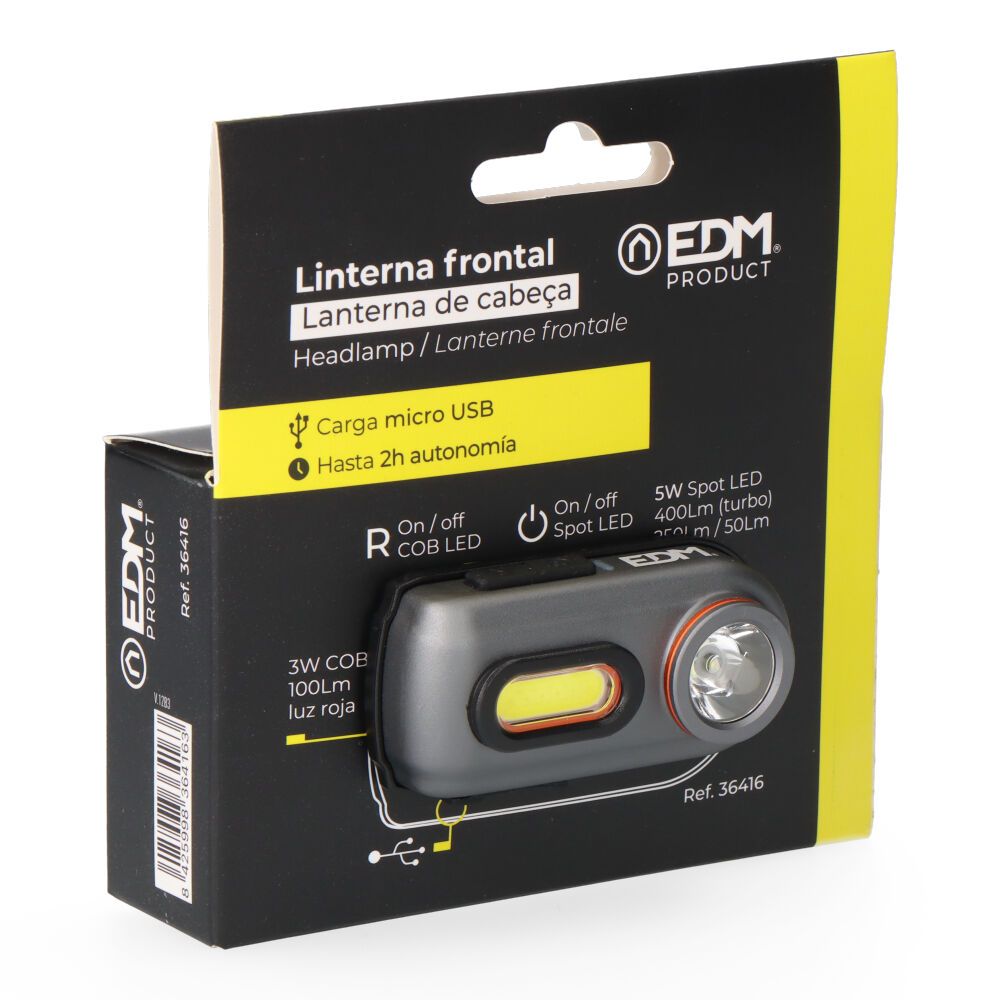 Lanterna LED frontal wildtrack TX3 recarregável, 2 leds 400 LM 5 W, 63 x 25 x 33 mm - Image 6