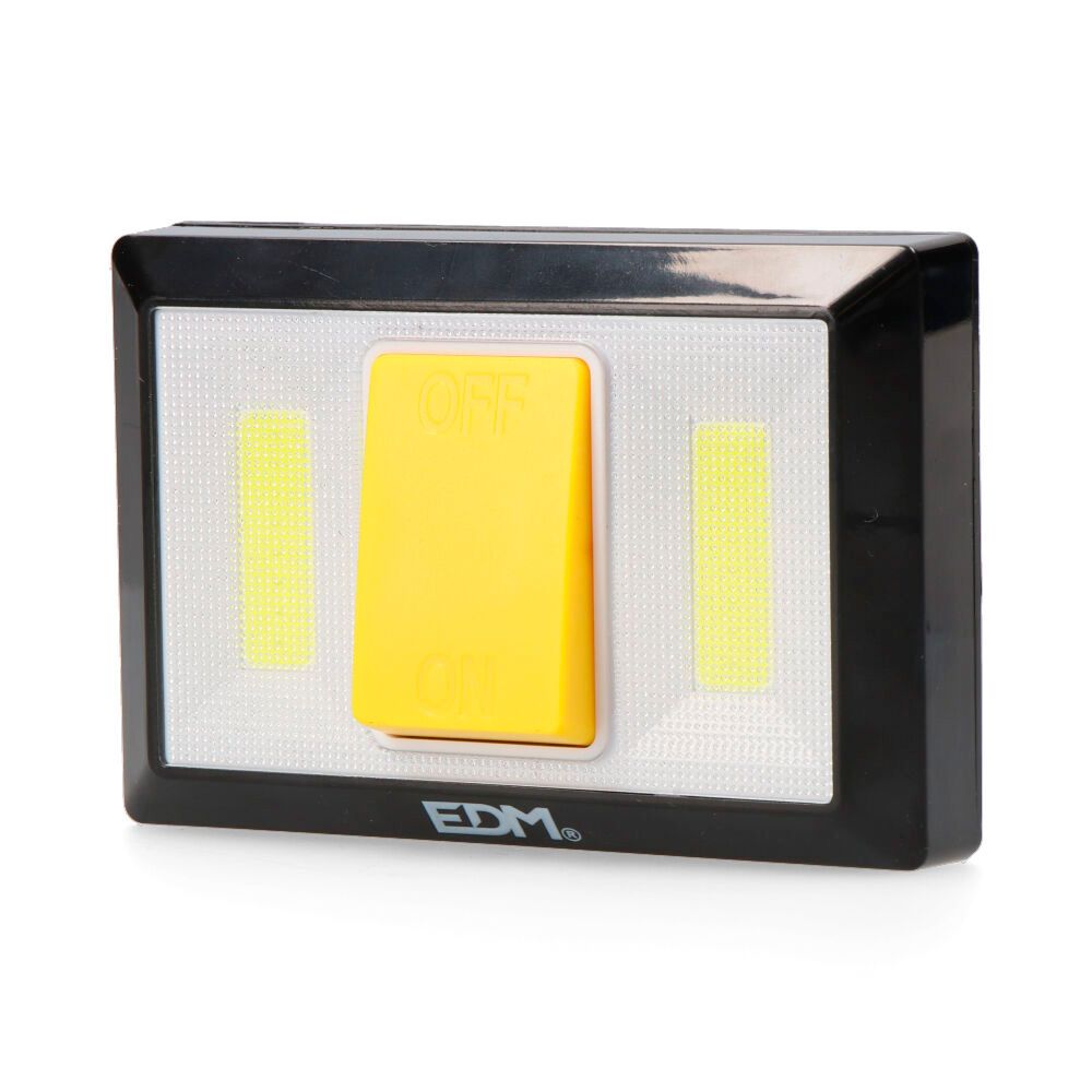 EDM Lanterna LED de mão, base adesiva/magnética 200 lm 4xaaa (incluída)