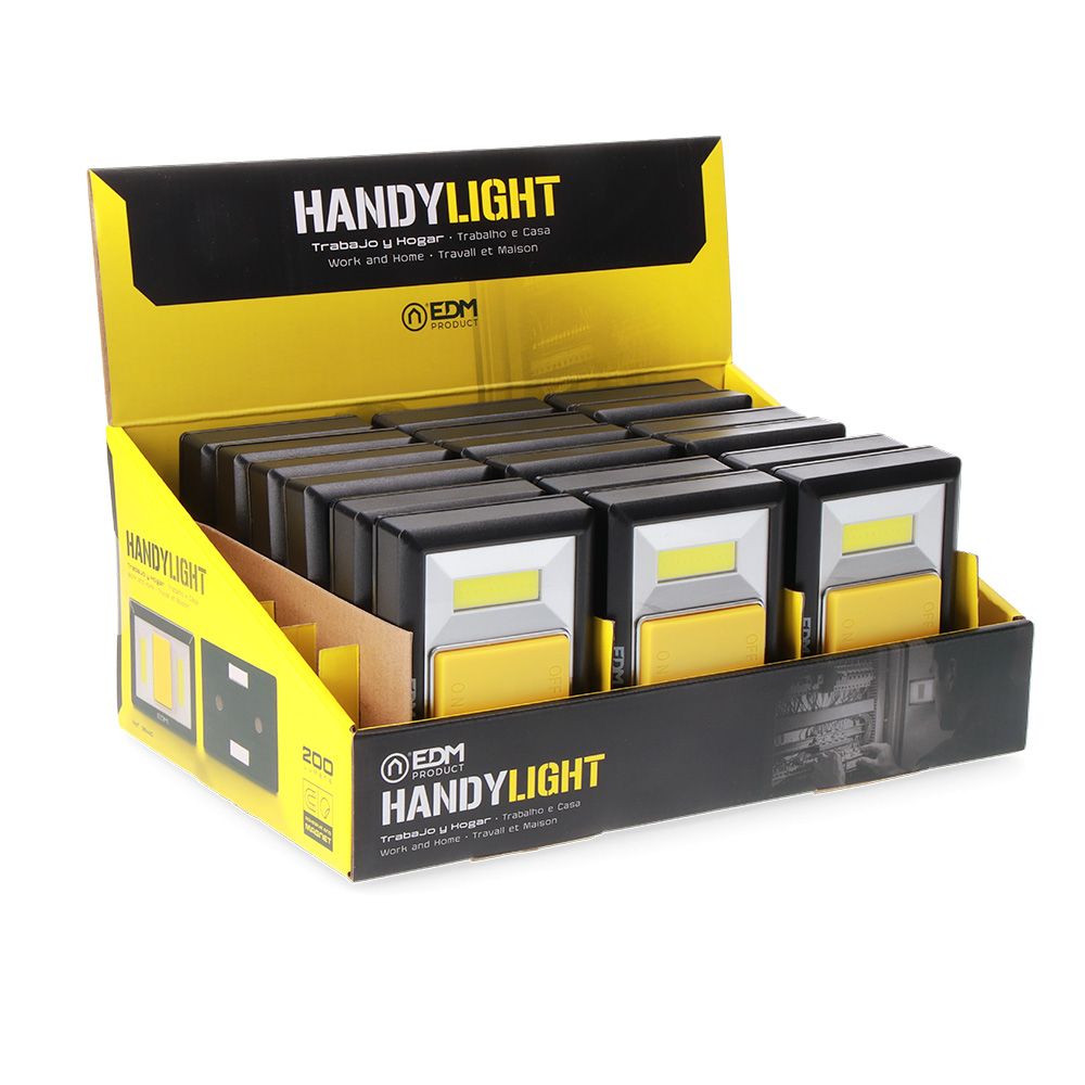 EDM Lanterna LED de mão, base adesiva/magnética 200 lm 4xaaa (incluída) - Image 4