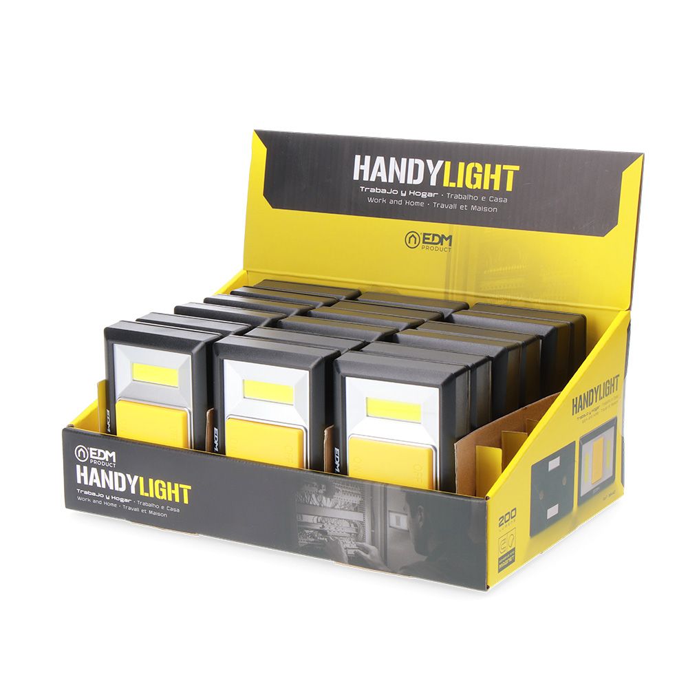 EDM Lanterna LED de mão, base adesiva/magnética 200 lm 4xaaa (incluída) - Image 5