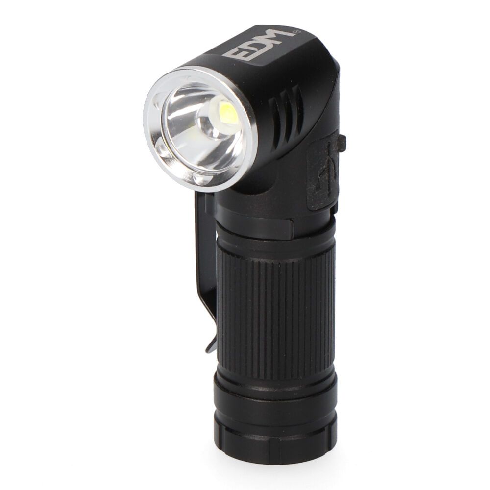 Mini lanterna LED nano vortex, direcionável, alumínio, recarregável, 8 W 450 LM