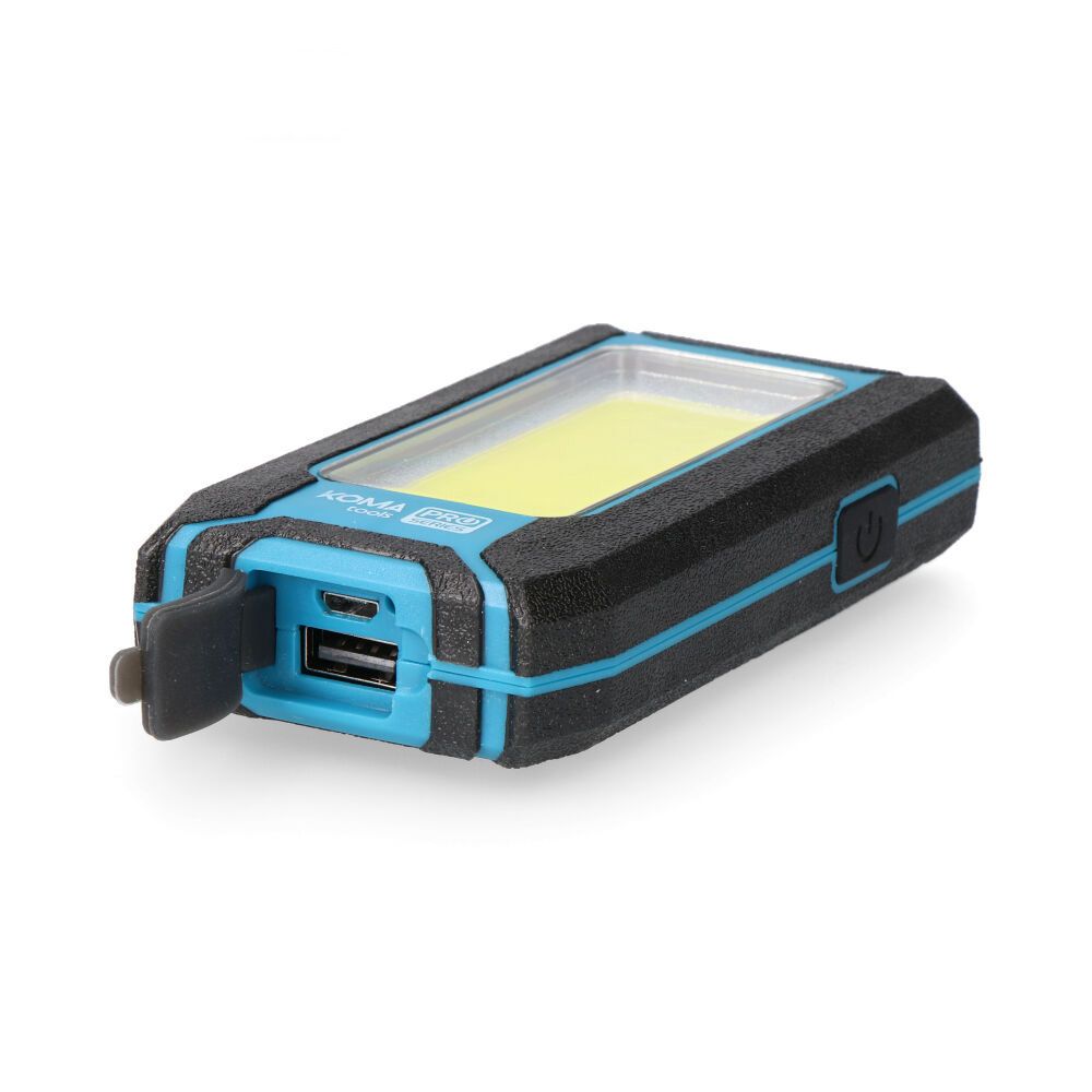 KOMA TOOLS Lanterna LED Cob 10 w 500 lm profissional, recarregável, com gancho + íman, função power bank, 60 x 23 x 112 mm - Image 6