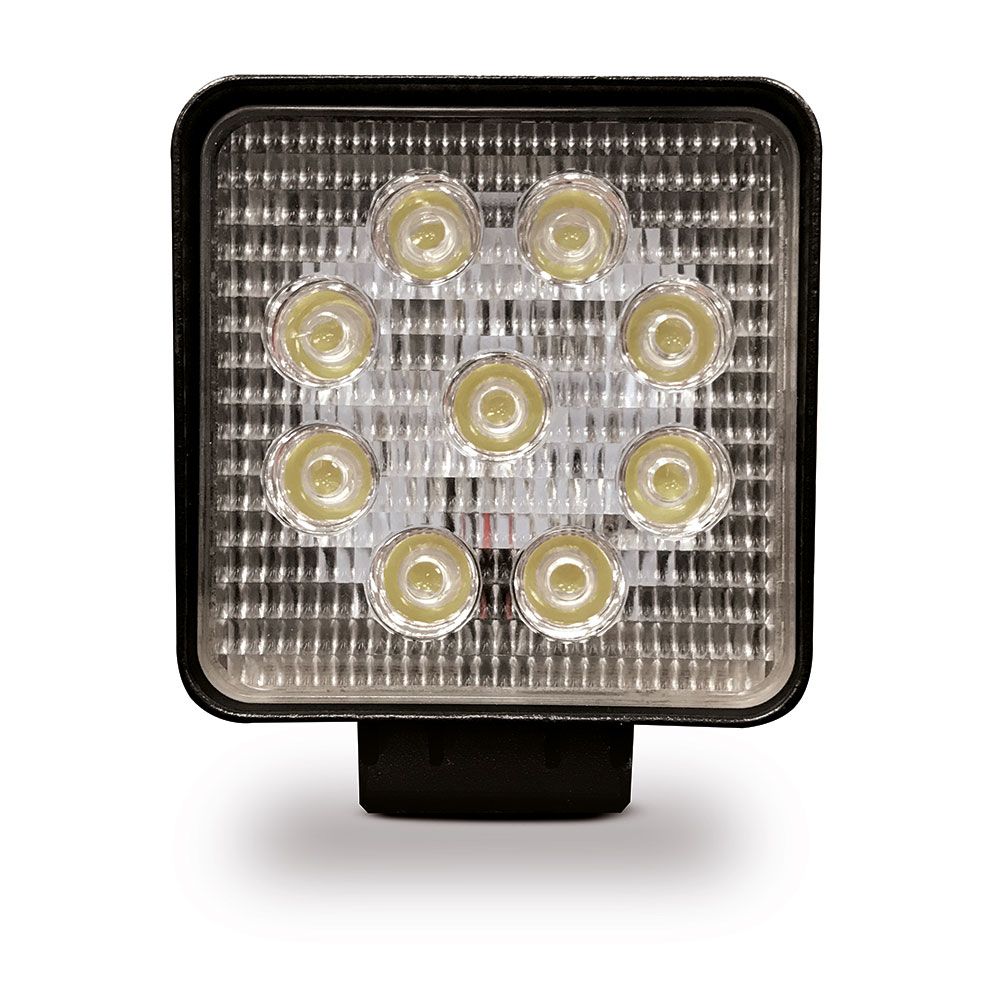 LUZ de trabalho quadrado com 9 leds, 2150 IM, 27 W, 10-80 V