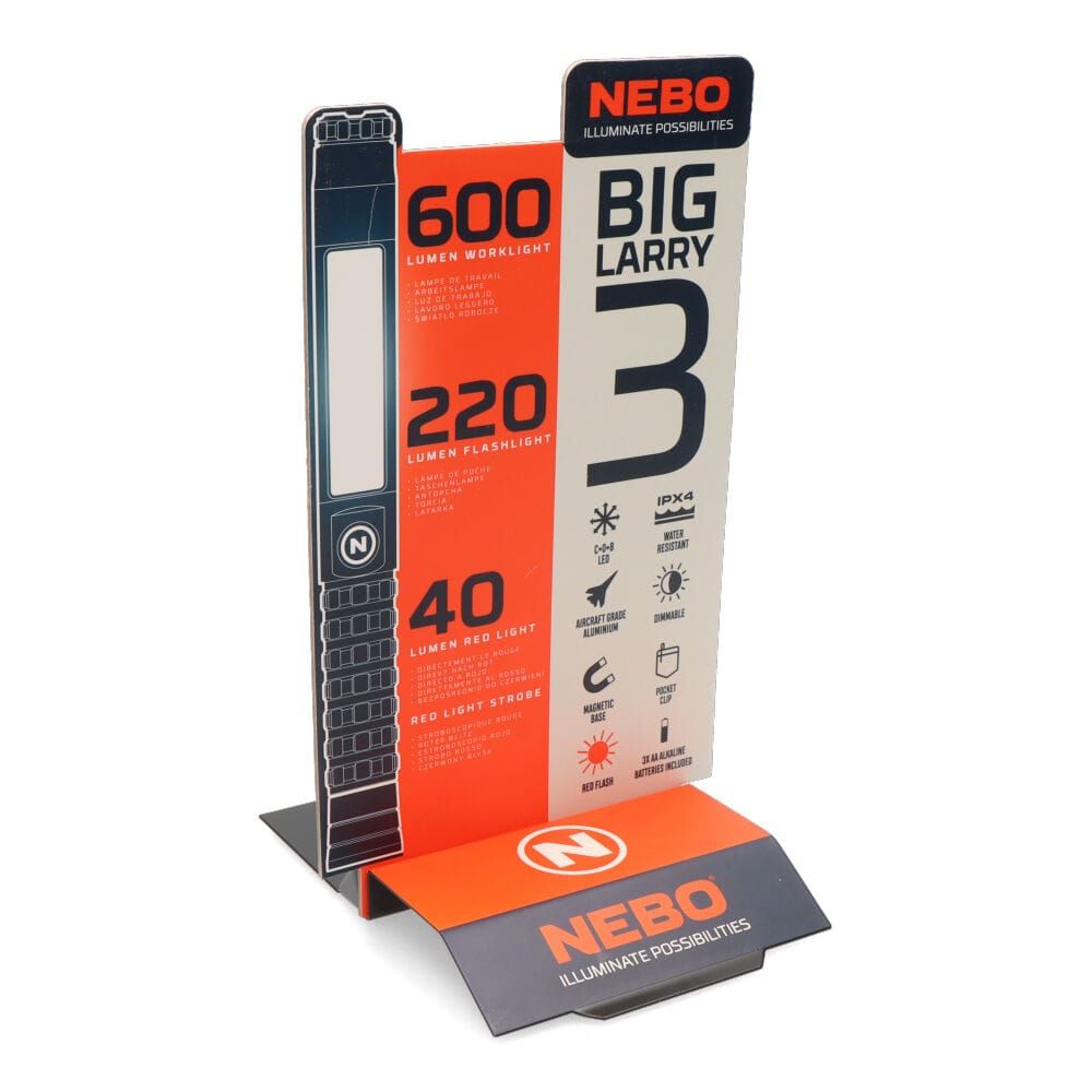 Lanterna Big Larry 3. lâmpada+cob, na compra de 12 unidades um display de presente - Image 4