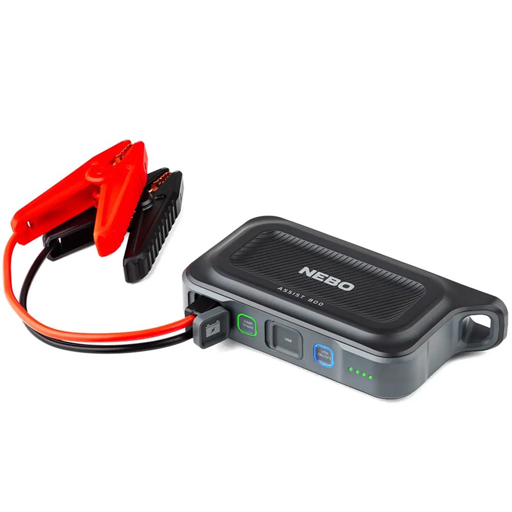 Arrancador 800AMPS+POWERBANK 8100 MAH assist 800 jump starter. nebo