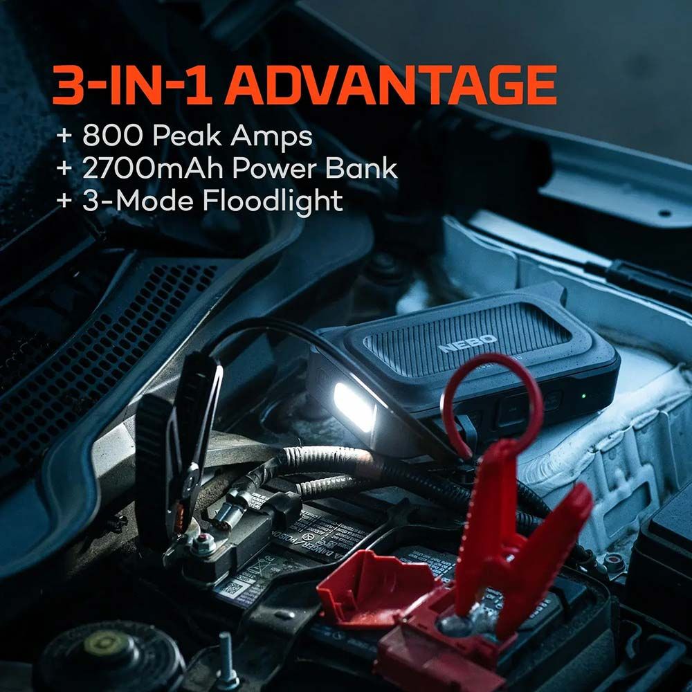 Arrancador 800AMPS+POWERBANK 8100 MAH assist 800 jump starter. nebo - Image 3