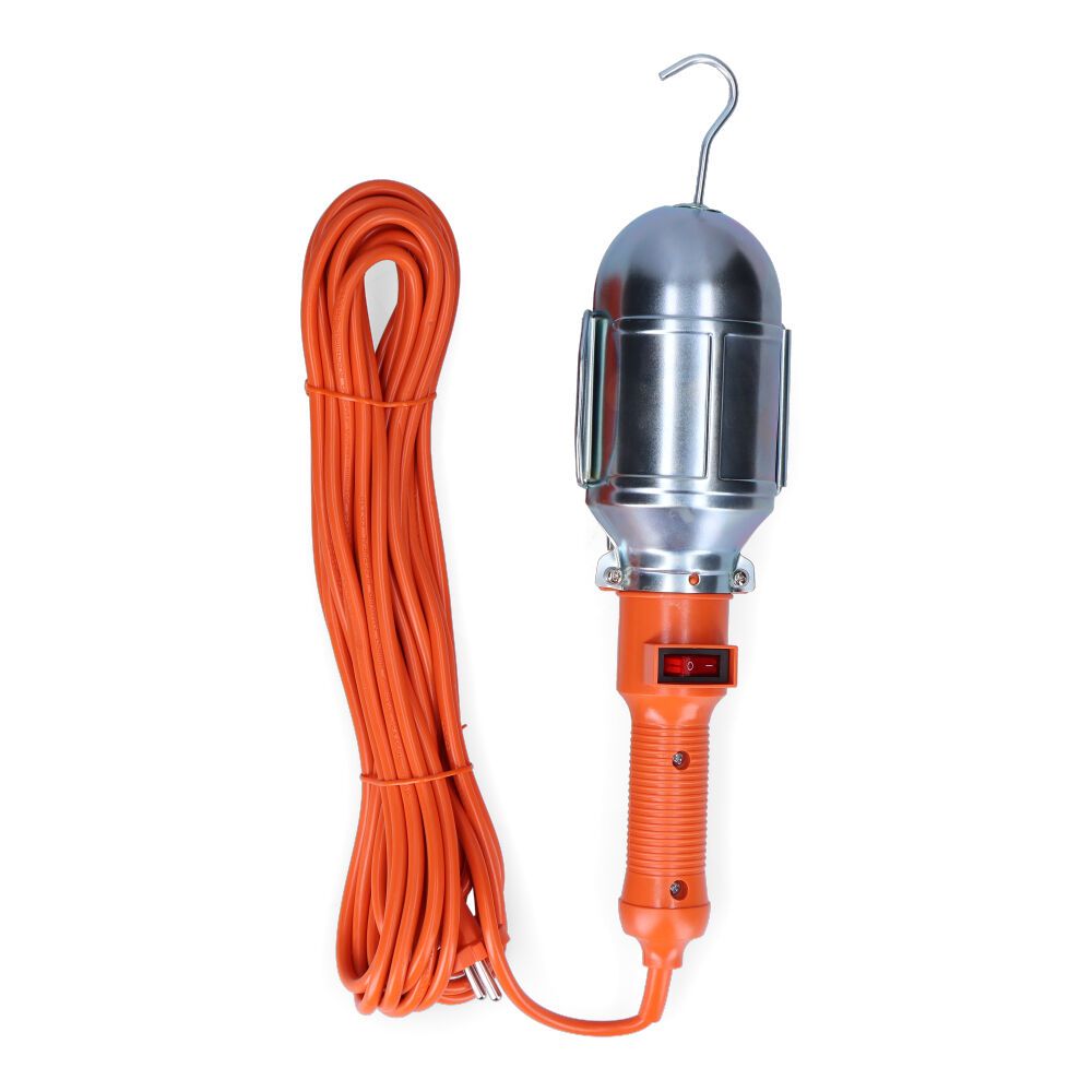 Lâmpada portátil com interruptor e gancho de metal. E-27 (cabo 5m) - Image 2