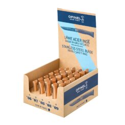 Expositor de facas em aço inoxidável opinel, 30 unidades (Nº6, Nº7, Nº9 6 unidades, Nº8 12 unidades de cada número)