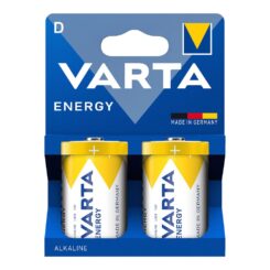 Pilha alcalina energy D, 1,5 V, (blister 2 unidades)