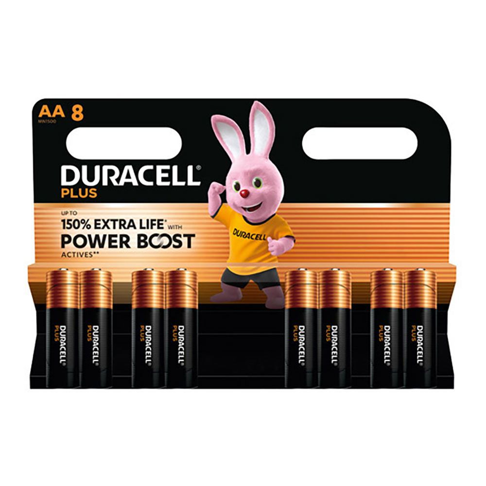 Pilha alcalina power boost AA LR06 MN1500 1,5 V Ø14,5 x 50,5 mm blíster 8 UDS
