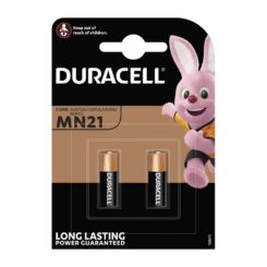 Pilha alcalina duracell segurity MN21 12V (23A)PARA comando (blíster 2 unid.) Ø10,3X28,5mm