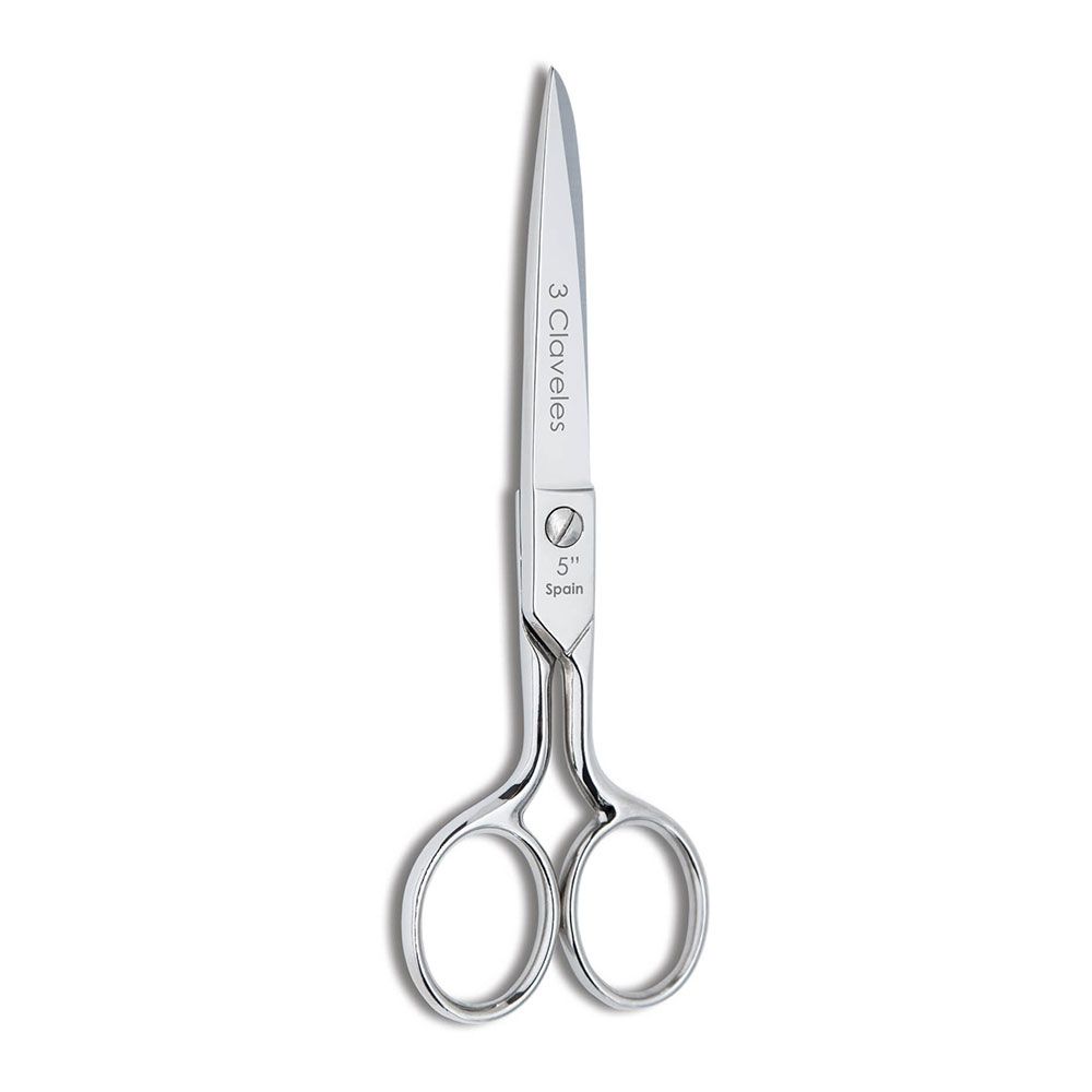 Tesoura de costura castelhana 5" b 3 cravos