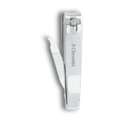 Corta-unhas com lima cromado 8 cm