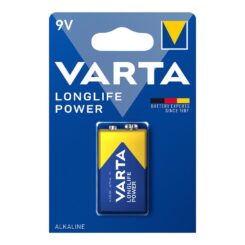 Pilha varta alcalina longlife power LR61 9V (blíster 1 unid.) 26,5x17,5x48,5mm