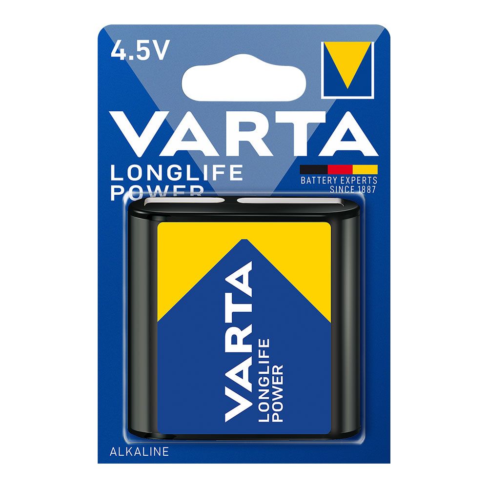 Pilha varta alcalina longlife power 3LR12 (blíster 1 unid.) 62x22x67mm