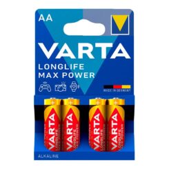 Pilha varta longlife MAX power AA - LR06 (blíster 4 unid.) Ø14,5x50,5mm