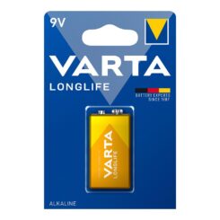Pilha alcalina varta 9V - 6LR61 longlife (blíster 1 unid.) 26,5x17,5x48,5mm