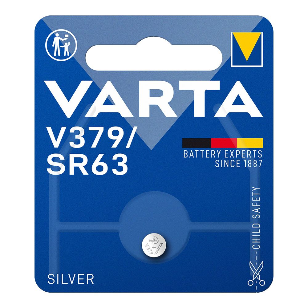 Pilha silver SR63 - V379 1,55 V Ø5,8 x 2,15 mm blister
