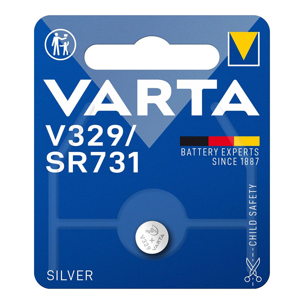 Pilha silver SR73 - V329 1,55 V Ø7,9 x 3,1 mm blister