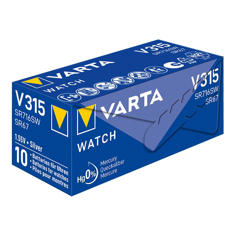 Pilha silver SR67 - V315 1,55 V Ø7,9 x 1,68 mm watch blister - Image 2