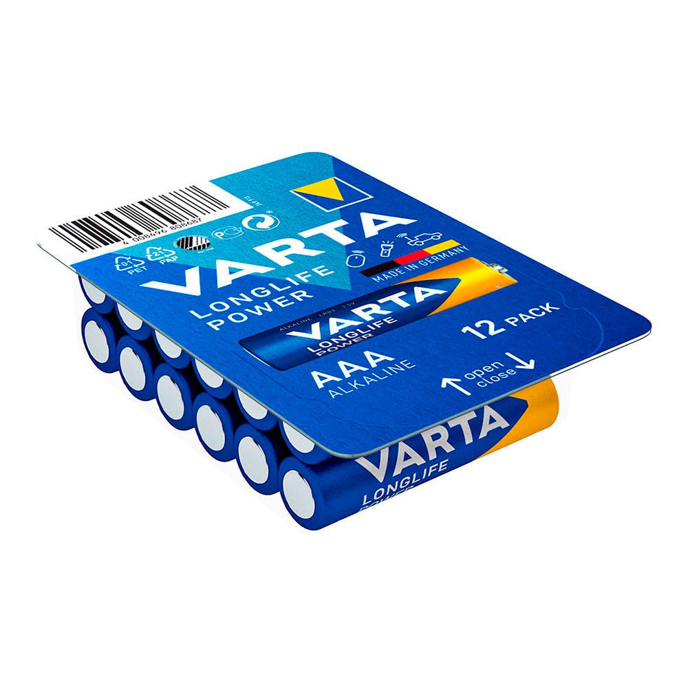 Pilha varta longlife power AAA - LR03 caixa 12 unid. Ø10,5x44,5mm