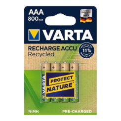 VARTA Pilha VARTA Recarregável Accu AAA - HR03 800mA Recycled (Blíster 4 Unid.) Ø10,5x44,5mm