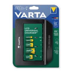 Carregador varta LCD multi charger+sem pilhas 1600mAh 100/220V 4h universal