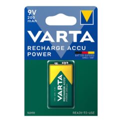 VARTA Bateria recarregável Accu Power 9v - 7hr9v 200 ma (blister 1 unidade) 26,5 x 17,5 x 48,5 mm
