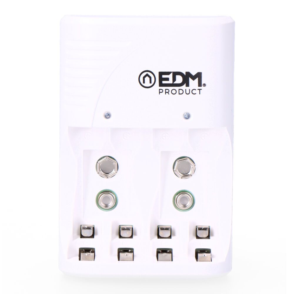 Carregador de pilhas para: 4 pilhas AA - AAA - 9V 220-240V 50Hz