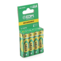 EDM bateria recarregável aaa da série eco - hr03 950 ma, ø10,5 x 44,5 mm, 4 unidades