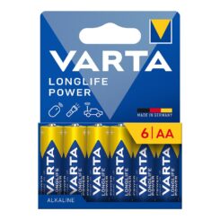 Pilhaalkalina AA longlife power - LR06 (cartão blister 6 UDS) Ø14,5 x 50,5 mm