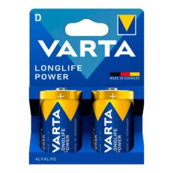 Pilha alcalina Longlife Power D - LR20 (blister de cartão de 2 unid.), ø34,2 x 61,5 mm