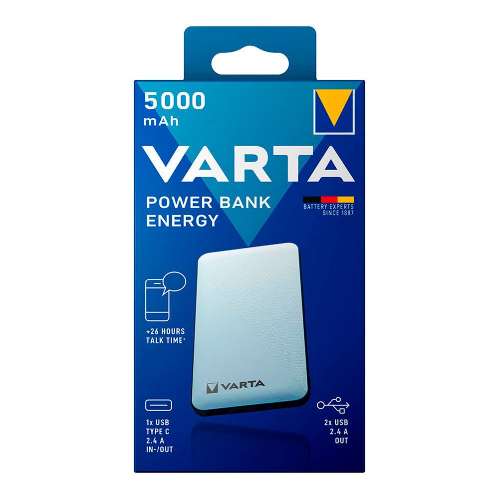 Power bank energy 5000mAh varta 74x11x138mm