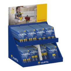 Expositor de cartão de balcão com blisters variados AAA-AA-C-D-9V Varta 43x36x29cm