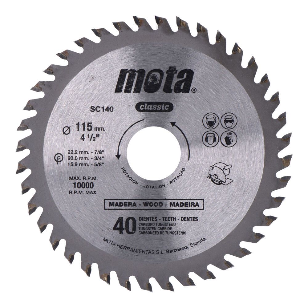 Serra circular widia Ø115 mm 40 dentes