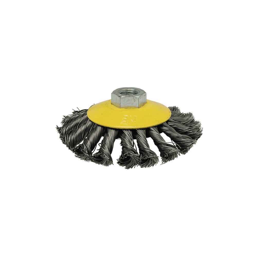 Escova conica de arame trançado Ø100 mm