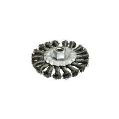 Escova plana aço retorcido com rosca Ø14 mm Ø115 mm