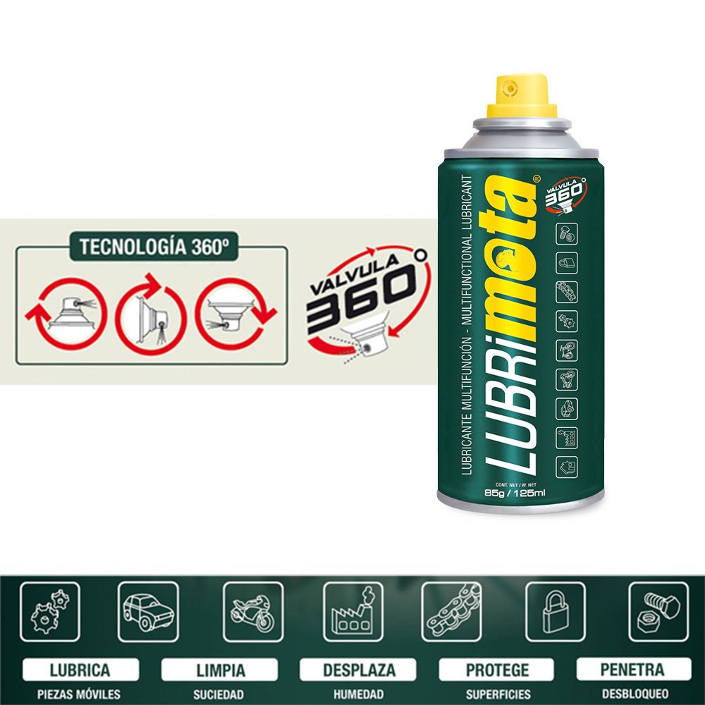 Lubrificante multifunção lubrimota 125ml 85g LB125 mota