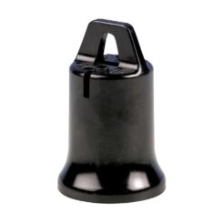 Casquilho E-27 "provisório para obras" preto