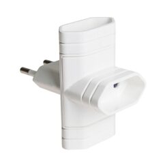 Ficha tripla 10A 250V 4mm 2300W branca solera 6009
