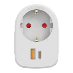 Adaptador combi 30 w usb a + c + 1 tomada schuko, 16 a 250 v~, branco