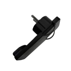 Ficha 2P+T tipo F extra plana 10/16A T/TL 4,8mm (retractilada) preta